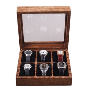 Organizador de relojes Joyero de madera <span class=keywords><strong>con</strong></span> tapa de plexiglás Estuche de exhibición grabado <span class=keywords><strong>Caja</strong></span> de reloj Joyero <span class=keywords><strong>con</strong></span> <span class=keywords><strong>muchos</strong></span> <span class=keywords><strong>compartimentos</strong></span> - Product Image 1