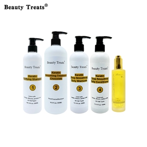 Soins capillaires professionnels de salon avancés, formule concentrée infusée de kératine hydrolysée biologique, huile de noix de coco, huile d'argan, nourrit - Product Image 5