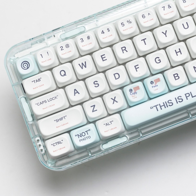Plastic Keycaps MO-A Height Classic Retro Cute MAC Heat Sublimation HI75 HI8 K99 F99 104 F87 Universal Fit English Made in China