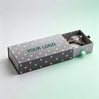 Vente directe d'usine, boîte à lunettes personnalisée, boîte d'emballage à tiroir, boîte cadeau à tiroir avec impression grise