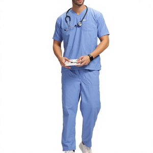 Conjunto de Uniforme Médico con Cuello en V, Impermeable, para Hospital, Enfermería, Unisex, para Clínica - Product Image 4