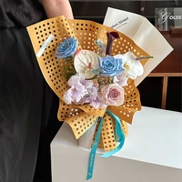 Kertas Pembungkus Bunga Glassine Tahan Air LUCIA untuk Buket Berongga 38x50cm Tebal 120g Model LF160739