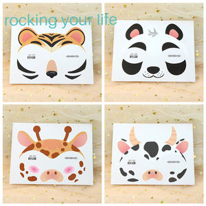 Cosmétiques pour enfants, fournitures de fête d'anniversaire, cadeaux, peinture <span class=keywords><strong>dinosaure</strong></span> et tigre pour enfants, masques faciaux et tatouages pour garçons et filles - Product Image 3