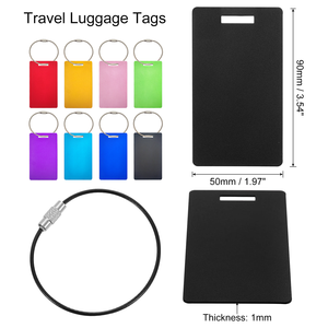 Étiquettes à bagages personnalisées IDEA GIFT, gravées au laser, anti-perte, en alliage d'aluminium, étiquettes à bagages pour voyages en plein air, étiquettes à bagages pour avion avec logo - Product Image 4