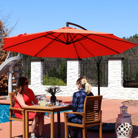 Vente chaude 3M banane Parasol Design moderne 3m suspendu parapluie en porte-à-faux manivelle pour hôtel jardin extérieur Patio pare-soleil
