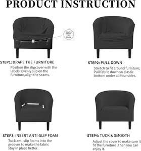 Bleu <span class=keywords><strong>Club</strong></span> Chaise <span class=keywords><strong>Housse</strong></span> Jacquard Baignoire Chaise Couverture Stretch <span class=keywords><strong>Fauteuil</strong></span> Couvre Canapé Couverture Meubles Protecteur <span class=keywords><strong>pour</strong></span> Salon - Product Image 3