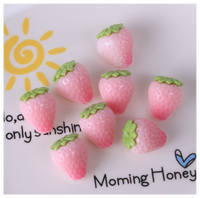 Lot de 20 mini-breloques 3D en résine, mignonnes, motif fruits fraises, pour bijoux, coques d'iPhone, cuisine, aliments, jouets en pâte à modeler pour enfants