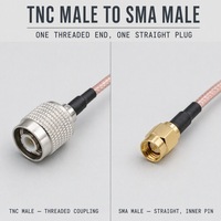Câble d'extension coaxial RF TNC mâle vers SMA mâle RG316 50 ohms, cordon de raccordement d'antenne pour routeur sans fil et système de réseau radio