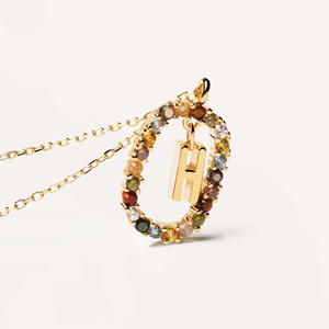 <span class=keywords><strong>España</strong></span> Capital iniciales circón collar nicho luz lujo nuevo ins colorido circón luz lujo colgante letra collar - Product Image 3