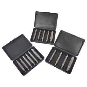 Ultra Tough HSS 4341 Spiral <b>Screw</b> <b>Extractor</b> <b>Set</b> High Precision for Broken Stripped <b>Screws</b> Car Repair and Industrial Use - Product Image 1