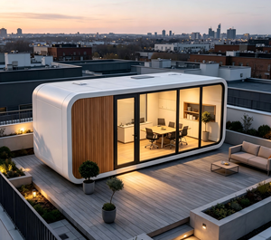Casa Prefabricada Completa Tipo Cabaña Apple, Portátil y Popular, en Venta, Módulo de Oficina de 20 y 40 Pies, Casa Contenedor para Exteriores, Villa, Hotel - Product Image 1