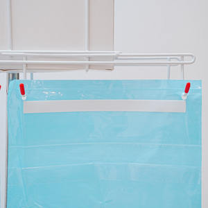 Borse da banco in spugna 10 tasche con nastro adesivo 50 borse sono disponibili in una scatola di Dispenser facile da appendere su Rack con stampa personalizzata - Product Image 2