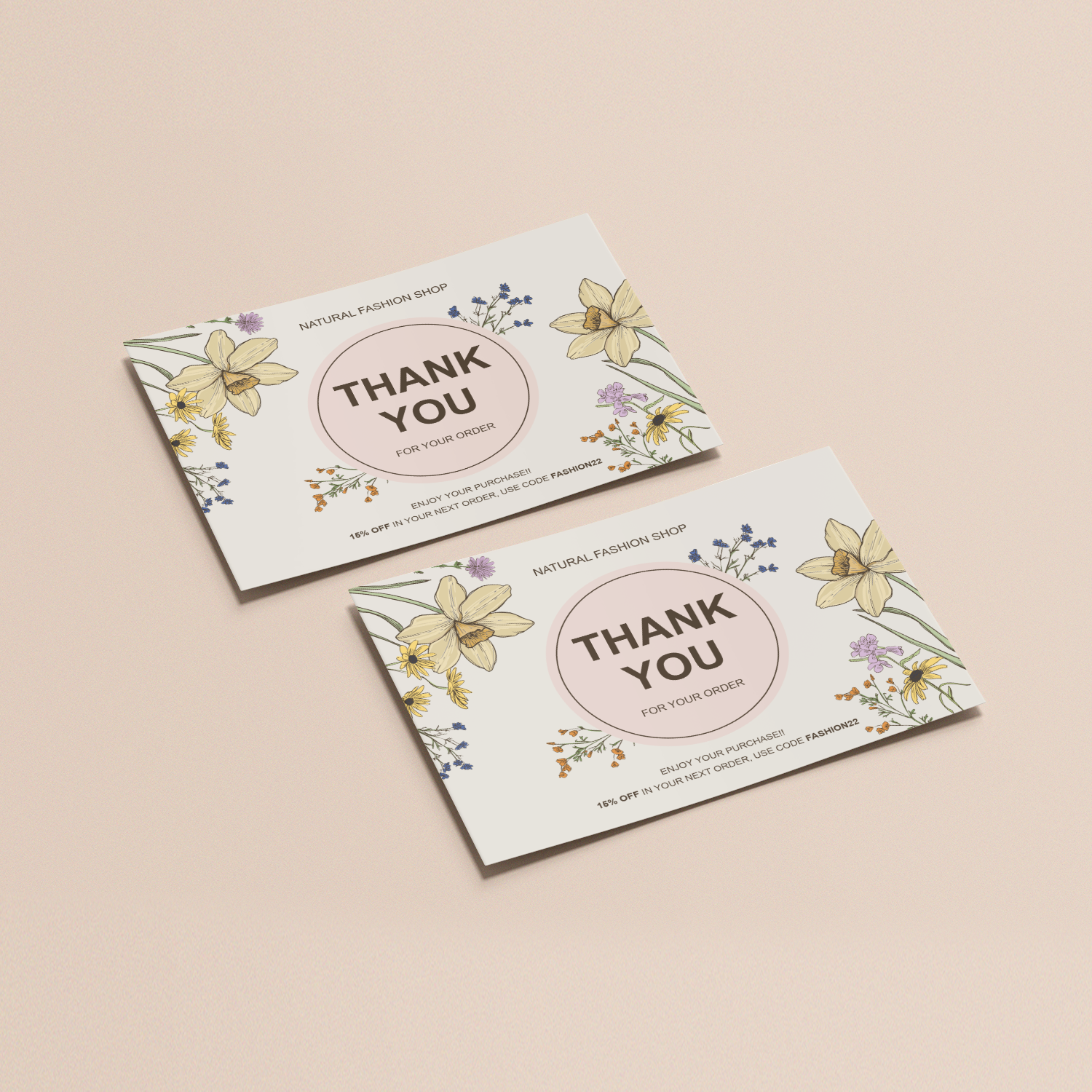 tarjeta de agradecimiento/tarjeta de papel