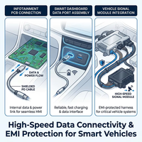 Câble de signalisation PVC 4,5 mm à 4 conducteurs avec connecteur 4 broches pour éclairage LED et systèmes de contrôle industriels