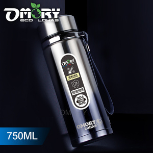 OMORY #304 Gradient Stainless Steel Insulated <b>Bottle</b> Double Wall Leakproof Straw <b>Bottle</b> - Product Image 3