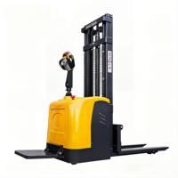 1-Tonnen Automatischer Stehender Kleiner Elektrischer Palettenhubwagen mit Hydraulischem Hub für Industrielle Lagerhaltung und Materialtransport