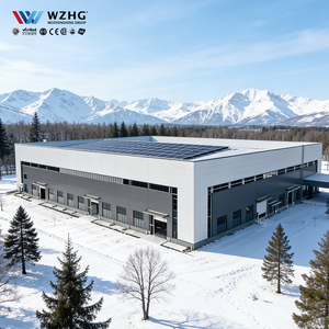 Bâtiment d'entrepôt métallique haute capacité, résistant à la corrosion, robuste, pour usine de fabrication, certifié ISO, durée de vie de 50 ans - Product Image 1