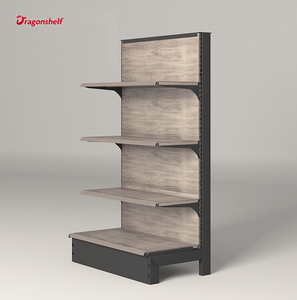 Étagère de supermarché en <span class=keywords><strong>bois</strong></span> et en métal Mini Mark à prix avantageux, étagère de magasin de détail d'épicerie personnalisée, présentoir mural, étagères - Product Image 2