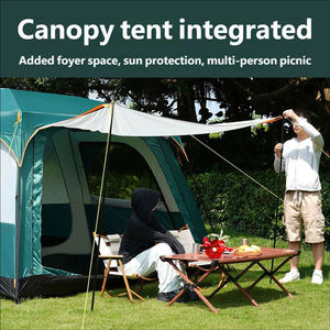 เต็นท์ครอบครัวรุ่นใหม่ปี 2026 ขนาดใหญ่ กว้างขวาง กันน้ำ สำหรับตั้งแคมป์กลางแจ้ง ผลิตจากผ้า Oxford ราคาสุดคุ้ม โครงสร้างสองห้องนอน - Product Image 2