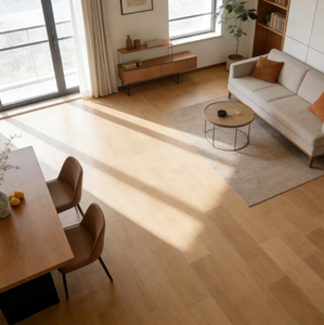 Plancher stratifié imitation bois clair, écologique, non toxique, sans formaldéhyde, imperméable, idéal pour les maisons familiales et les zones de jeux pour enfants - Product Image 6