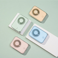 Ventilateur portable mini à main, 5 vitesses, rechargeable par USB, ventilateur personnel avec cordon pour les voyages, l'extérieur et l'été