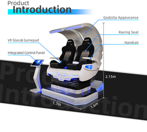 Cinéma de réalité virtuelle 9D Crazy Egg à prix d'usine, simulateur de jeu d'arcade pour adultes avec rotation à 360° - Product Image 3