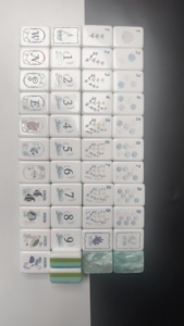 Set Mahjong Americano di Design Costiero, 160 Tessere con Stampe di Vita Marina, Acrilico a 4 Strati, Regalo di Lusso NMJL - Product Image 5