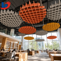 Système suspendu modulaire HENGJIU en grille de clips gaufrés - Acoustique et ignifuge pour bureaux, salles de classe et espaces commerciaux