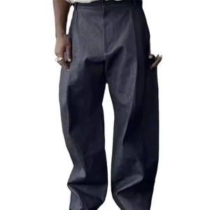 Jean droit en denim selvedge japonais personnalisé pour homme, style Y2K, taille mi-haute, délavé, faible MOQ, OEM, coton brut, vente en gros - Product Image 2