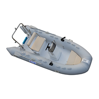 Haohai Cabine Cruiser Nouveau Rigide Passagers Aéroglisseur Canoë Barche Rigide Gonflable Ponton Pédale Patrouille Bateau Gonflable Fibre De Verre
