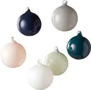 Bola de vidro colorida personalizada, bola de vidro colorida pintada à mão para árvore de natal