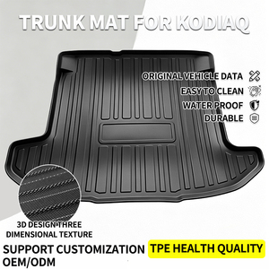 Alfombrilla para Maletero de Coche, Diseño a Rayas, Material TPE Resistente al Agua y para Todo Clima, 2mm de Grosor, para <span class=keywords><strong>Skoda</strong></span> Kodiaq GT 2019-2025, ODM - Product Image 1