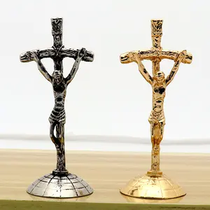 新金属天主教宗教十字架8.1 * 3.5厘米耶稣雕像工艺装饰