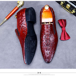 Sepatu Loafer & Slip-On Klasik Musim Panas Pria dari Kulit Asli Sepatu Formal Hitam / Coklat - Product Image 3