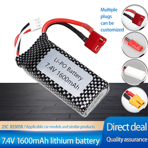 Baterías de polímero de litio de 853058 V 7,4 mAh de fábrica 1600 para vehículo de juguete RC batería de coche eléctrico todoterreno - Product Image 3