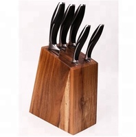 Professionele Santoku messenset van 6-delig roestvrij staal met ABS handvatten, modern design, duurzaam