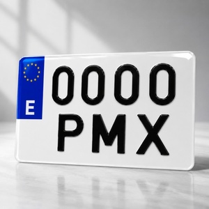 Placa de Matrícula Europea de Acrílico Ecológica y Segura (Española) con Letras 3D para Motocicletas y Automóviles - Product Image 1