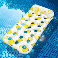 Mart vente en gros de fruits gonflable piscine flotteur citron PVC eau chaise longue personnalisé matelas natation flotteur pour adultes