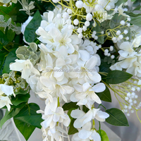 Boule de fleurs artificielles en soie Sunwedding avec roses mélangées - Couleur personnalisée pour mariage, fête des mères et Noël, décoration de la maison