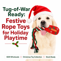 Jouet pour chien qui couine Père Noël, jouet à mâcher en peluche de Noël, jouet de dentition pour chiot, cadeau de Noël non toxique pour chiens de petite, moyenne et grande taille