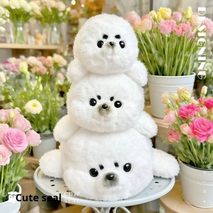 Lindos Peluches de Foca <span class=keywords><strong>Momo</strong></span> - Adorable Almohada Infantil de Animales Marinos - Regalo Navideño - Decoración del Hogar - Product Image 1