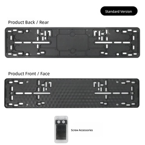 Cadre de plaque d'immatriculation de voiture européenne personnalisé, prix d'usine, cadre de plaque d'immatriculation en plastique ABS avec accessoires - Product Image 3
