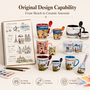 Tazas <span class=keywords><strong>de</strong></span> Cerámica <span class=keywords><strong>de</strong></span> Recuerdo <span class=keywords><strong>de</strong></span> Cayman, París, Nueva York y Rumania, Personalizadas al por Mayor con Diseño <span class=keywords><strong>de</strong></span> Lugares Emblemáticos <span class=keywords><strong>de</strong></span> la Ciudad, Taza <span class=keywords><strong>de</strong></span> <span class=keywords><strong>Café</strong></span> <span class=keywords><strong>de</strong></span> Porcelana Personalizada al por Mayor - Product Image 4