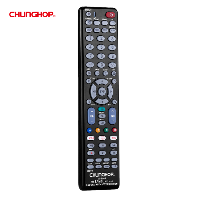Universal Fixed Code LCD TV Remote Control with Long Range 4 Buttons Rechargeable Battery 100m Range