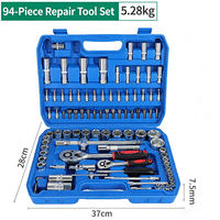 Kit d'outils manuels robustes pour réparation automobile, ensemble durable pour l'entretien et le démontage de véhicules, pour atelier de mécanique et garage, en acier à haute teneur en carbone
