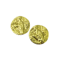 Boucles d'oreilles tendance en acier inoxydable plaqué or avec motif concave exagéré pour femmes, vente en gros