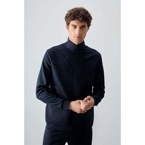 Ensemble de survêtement pour homme bleu marine texturé, coupe standard, brodé - 85248 - Marine/bleu marine - Product Image 6