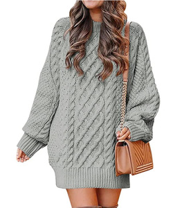 Wholesale Custom Women Knit Crew Neck <strong>Sweaters</strong> Manufacturer Warm Cozy Fashion Casual Solid Color Pullover Long Sleeve <strong>Sweater</strong> - Product Image 1