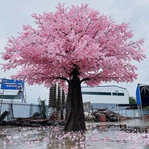 Grand arbre blanc en fleurs de cerisier artificiel pour décoration de cerisiers artificiels de mariage Fleur en plastique personnalisée rose blanche violette - Product Image 1
