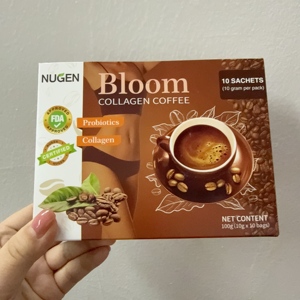 Café instantané amincissant au collagène Bloom, saveur chocolat, goût doux et crémeux, goût amer neutre, sans gluten, poudre blanche, boîte - Product Image 1